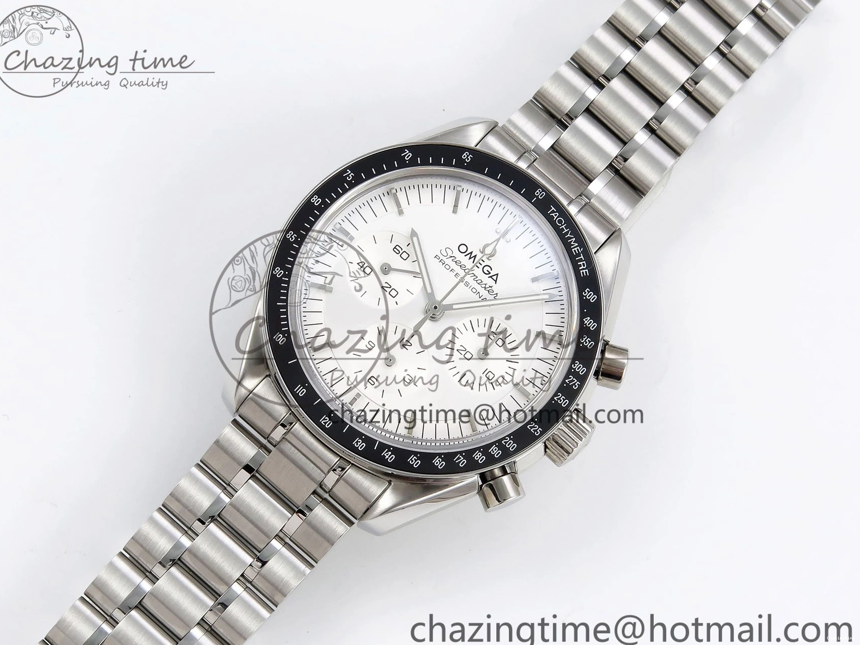 0302 Classic Speedmaster SS RMF Best Edition White Dial on SS Bracelet Lemania HW 7723